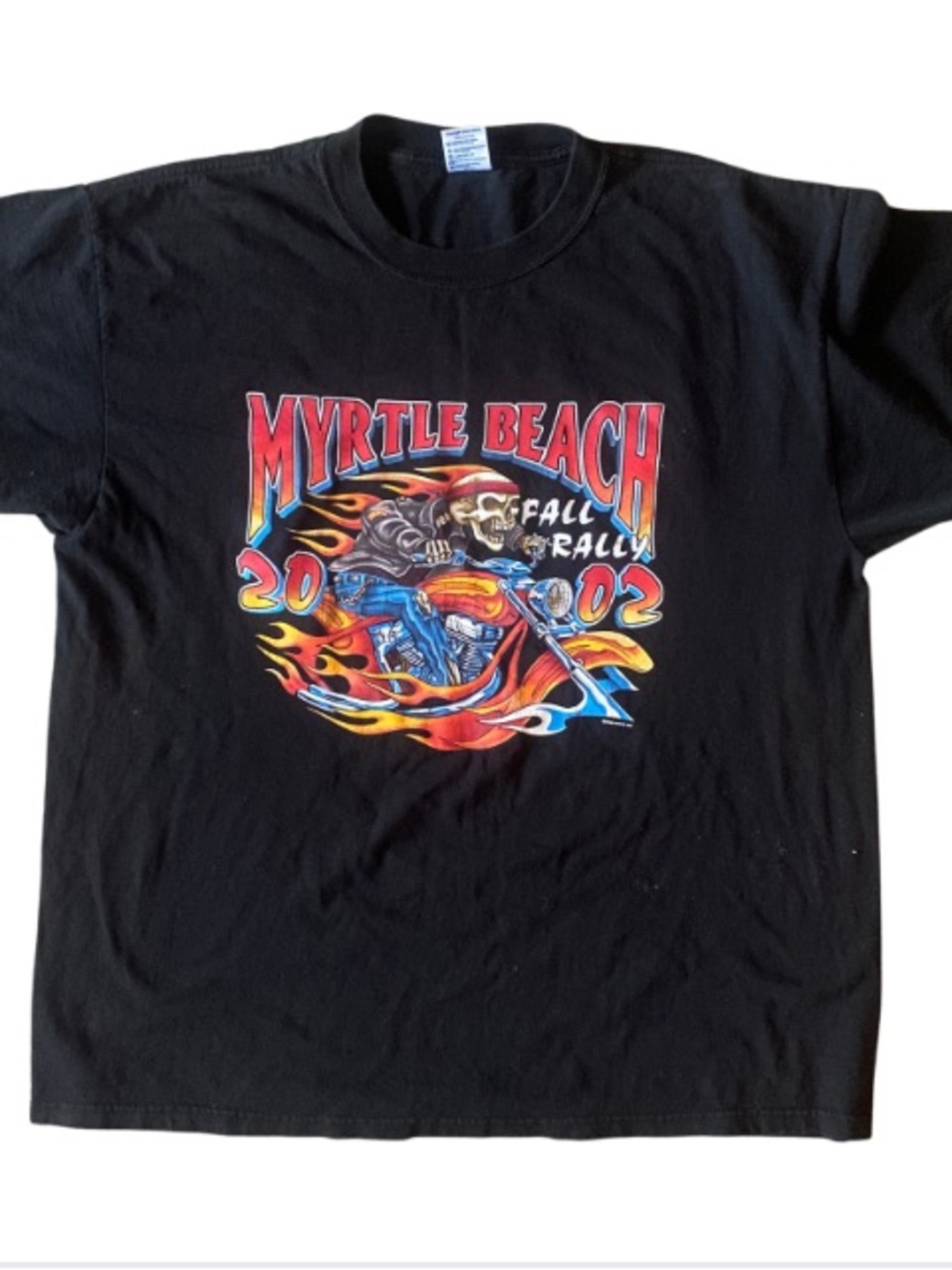 Vintage MYRTLE BEACH FALL RALLY 2002 Men’s Black T-Shirt Size XL